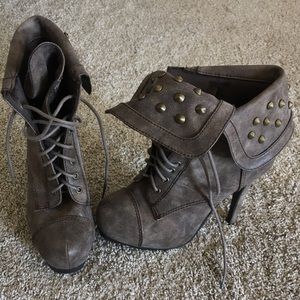 High heeled bootie. Size 8